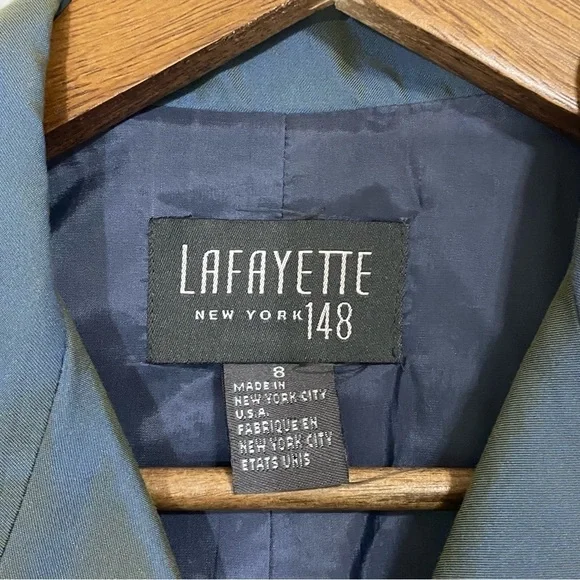 LAFAYETTE 148 New York Vintage Iridescent Silk Blend 2 Piece Suit size 8